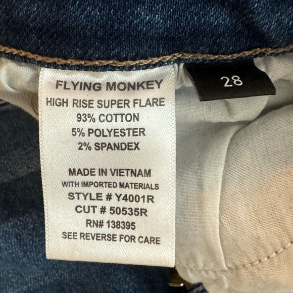 Flying Monkey High Rise Super Flare Size 28 - Picture 3 of 4